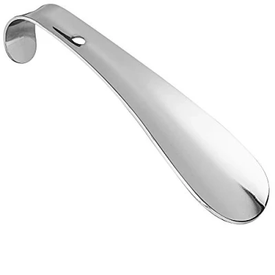 Immagine di PREMYO Calzascarpe piccolo in metallo (16 cm lunghezza) Elegante corto 16 da viaggio acciaio