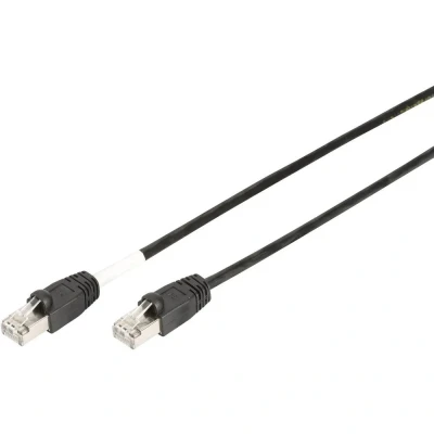 Immagine di Digitus DK 1644 050/BL OD RJ45 cavo di rete, patch CAT 6 S/FTP 5.00 m Nero resistente ai raggi UV, coppie intrecciate 1 pz.