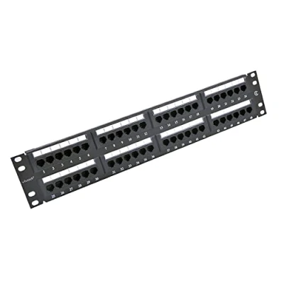Immagine di 2U 48 porte Cat6 non schermato Wallmount o Rackmount Patch Panel UTP Ethernet con adattatore