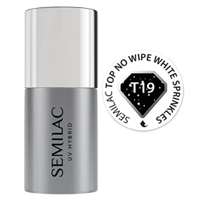 Immagine di Semilac UV Smalto Semipermanente T19 White Sprinkles 7ml