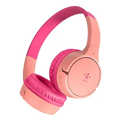 Immagine di Belkin SoundForm Mini, cuffie wireless per bambini con microfono integrato, headset on ear didattica a distanza, scuola e viaggi, compatibili iPhone, iPad, dispositivi Galaxy altro Rosa