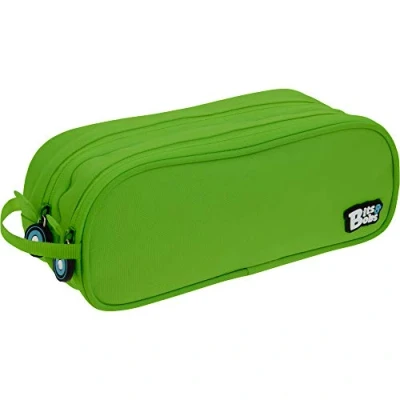 Immagine di Grafoplás 37543920 Astuccio per la scuola doppio, colore: verde, 24,5 x 9,5 cm, Bits &amp; Bobs