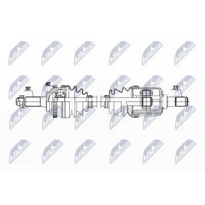 Immagine di NTY NPW KA 386 Albero motore / Semiasse Assale anteriore Sx 625 Cambio manuale