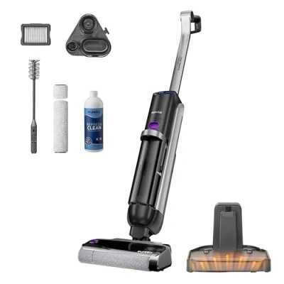 Immagine di Eureka RapidWash NEW630 Aspirapolvere/lavapavimenti secco/umido,inclinazione fino a 170,Asciugatura ad aria calda 50,18.000pa,Autonomia 38 min,Autopulizia/anti groviglio,Doppio serbatoio,Display LED