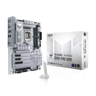 Immagine di ASUS TUF GAMING Z890 PRO WIFI, Scheda Madre Intel ATX, 16+1+2+1 Fasi di Alimentazione, Slot DDR5, PCIe 5.0, GPU Nuova Generazione, 2xUSB4, USB 20Gbps Fast Charge, 4 M.2, Wi Fi 7