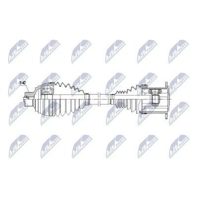 Immagine di NTY NPW AU 086 Albero motore / Semiasse Assale anteriore Sx, Dx 500mm 106mm Cambio automatico CVT (continuo) AUDI: A6 C7 Sedan