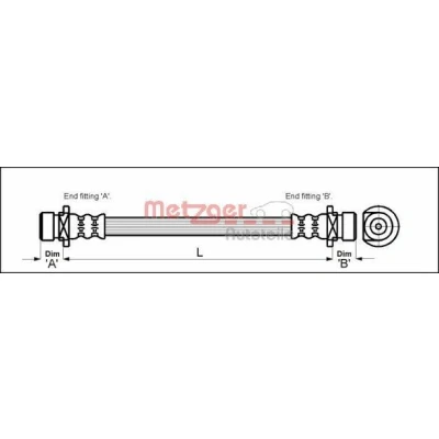 Immagine di METZGER 4113506 Tubi Freno 233 F10 x 1