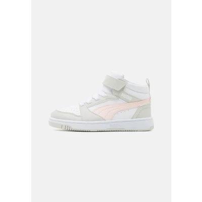 Immagine di Puma Rebound V6 Mid Ac+ Ps, Scarpe da ginnastica Unisex Bambini e ragazzi, White Frosty Pink Sedate Gray, 29 EU