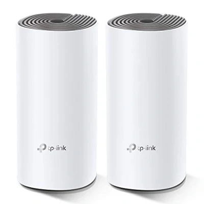 Immagine di TP Link Deco E4 Wifi Mesh, Dual Band Ac1200, 2 Porte Ethernet 100Mbps, Modalità Router e Access Point, Parental Control, Pezzi con Copertura Fino a 260M2