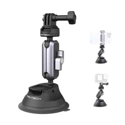 Immagine di PGYTECH Supporto a Ventosa CapLock per DJI OSMO Action 5 Pro/4/3/Pocket 3/2, Gopro Hero 13/12/11/10, Auto Staffa Insta360 Ace Pro 2/X4/ONE RS/R/ONE/X3/X2 con filettatura 1/4&quot; 20