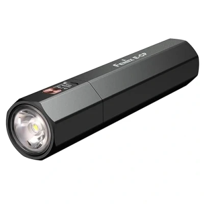 Immagine di Fenix e CP Torcia ricaricabile multifunzione Power Bank, 1600 lumen, 222 m, 504 ore massime, interruttore A pulsante singolo, 5000 mAh, uscita USB C, IP68, colore: nero