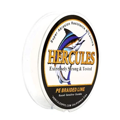 Immagine di HERCULES Filo da pesca intrecciato a 4 fili, 100 2000m, 6 100lb, super morbido, polietilene, Lenze intrecciate per con lenza, riva, in mare, barca