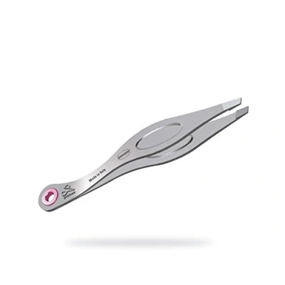 Immagine di Premax Pinzetta Ring Lock System Line Punta obliqua Donna Acciaio INOX 3 3/4&quot; cm. 9,5 Made in Italy