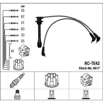 Immagine di NGK 9617 Kit Cavi Accensione 7