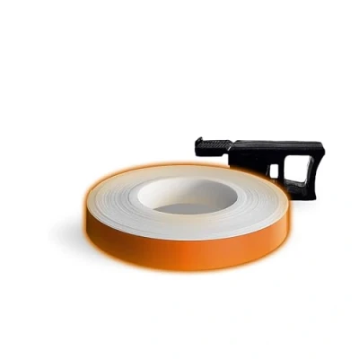 Immagine di 4R Quattroerre.it 10284 Wheel Stripes Rifrangente, Arancione, 7 mm x 6 mt, con Applicatore