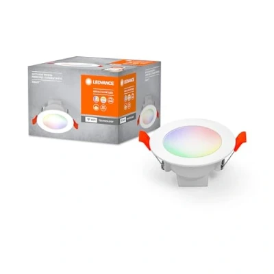 Immagine di LEDVANCE 4058075573314 SMART RECESS DOWNLIGHT TW AND RGB Lampada LED da incasso (monocolore) 4 W Bianco
