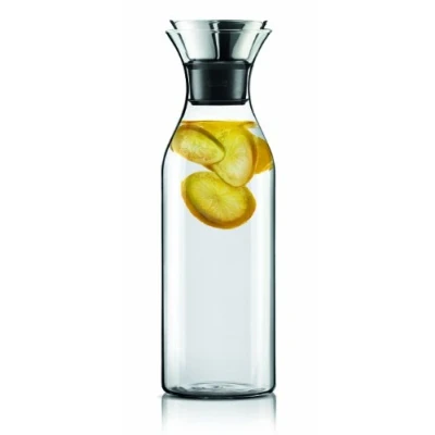 Immagine di EVA SOLO Caraffa frigo 1,4l Per bevande calde e fredde Vetro borosilicato lavabile in lavastoviglie Labbro versatore acciaio inossidabile silicone Design danese, funzionalità qualità