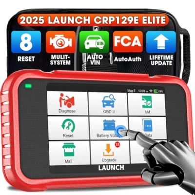 Immagine di LAUNCH CRP129E V2.0 OBD2 Diagnosi Auto Multimarca con 4 Sistemi e 12 Servizi di Riavvio, Lettore Codice Sistema Motore ABS SRS Trasmissione, Ripristino Olio TPMS EPB SAS DPF Iniettore Codifica BMS