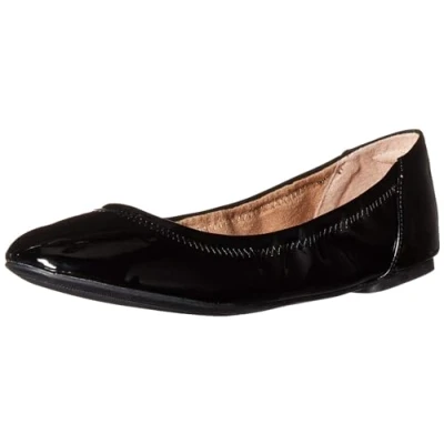 Immagine di Amazon Essentials Ballerine Belice Donna, Nero Pelle Verniciata, 41 EU