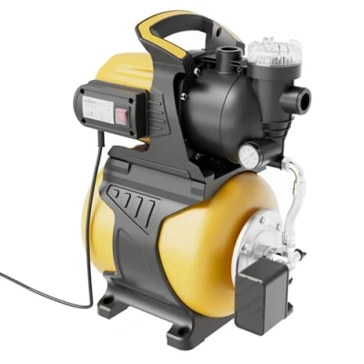 Immagine di Wiltec Autoclave con serbatoio uso domestico a membrana, 19 l, 1000 W, pompa per acqua automatica da 3500 l/h pressostato e prefiltro, prevalenza 44 m, profondità di aspirazione 8 m