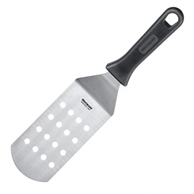 Immagine di Westmark Spatola da grill professionale, Angolata, Flessibile, Forata, Dimensione lama: 7,5 x 15 cm, Lunghezza: 31,5 Acciaio inox/Plastica, Master Line, Nero/Argento, 13372270