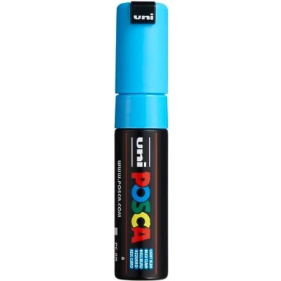 Immagine di Uni Ball M PC8K B Marcatore Posca a Tempera, Scalpello, 8 mm, Blu