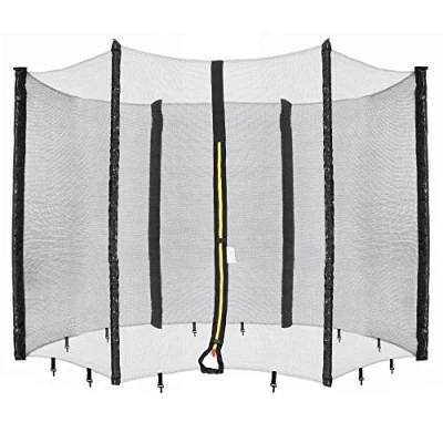 Immagine di Arebos Rete di Sicurezza per Trampolino, Ø 244 cm, 6 Barre, Resistente ai Raggi UV, alle intemperie, a Maglie Strette, richiudibile