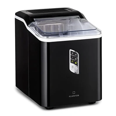 Immagine di Klarstein Macchina Ghiaccio 1.5L, del Professionale, Fabbricatore Secco fino a 12kg, Cubetti di Grandi e Piccole Dimensioni, Casa Autopulente, Ice Maker