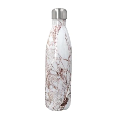 Immagine di S&#039;well Borraccia riutilizzabile in acciaio inox, 750 ml, Calacatta Gold, tripla isolata e a prova di perdite, per bevande calde fredde fino 48 ore fredde/24