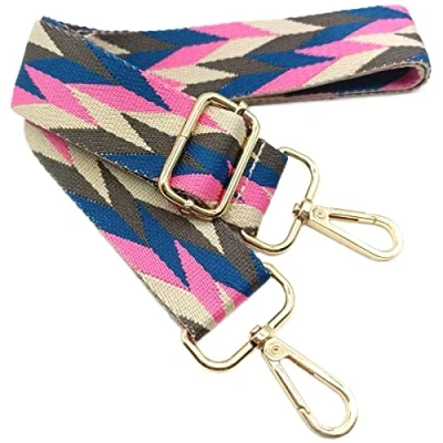 Immagine di Tracolla Colorate per Borse Donna Cinghia della Borsa Larga Rosa Blu Grigio, Regolabile con Gold Moschettone, Durevole Crossbody Borsa, Borsetta, DIY Spalla Accessori Ragazze, 102