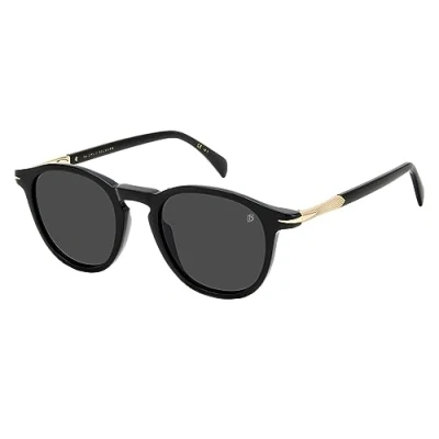 Immagine di DAVID BECKHAM Uomo DB 1114/S 2M2/IR Occhiali da sole Acetato Nero Grigio Rotonda