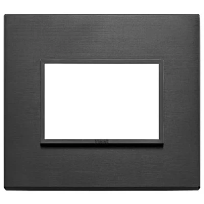 Immagine di Vimar serie Eeikon EVO Placca 3 moduli alluminio eikon nero totale