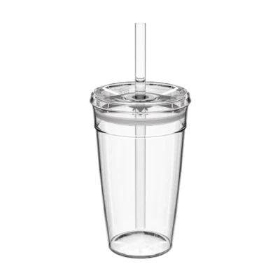 Immagine di KeepCup Cold Cup Bicchiere da caffè freddo trasparente con coperchio e cannuccia, 454 ml
