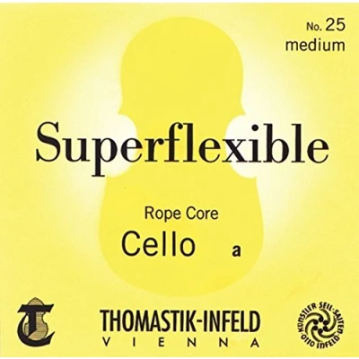 Immagine di Thomastik corda per Violoncello 4/4 Superflexible Sol nucleo in acciaio, rivest. argento, pesante