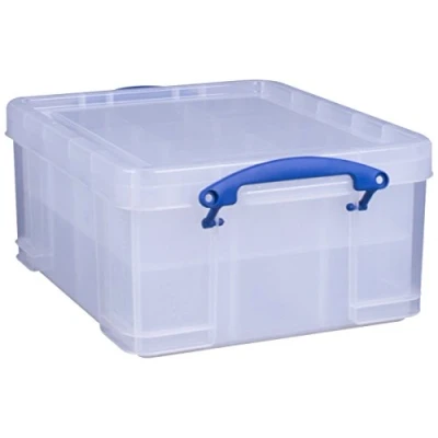 Immagine di Really Useful Box 21 litri con 2 vassoio portaoggetti, colore: trasparente