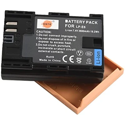 Immagine di DSTE Ricambio Batteria per Canon LP E6 E6N EOS 5D Mark II III 5DS R 6D 7D 60D 60Da 70D markII markIII