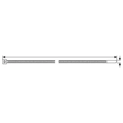 Immagine di HellermannTyton 138 00033 UB270C B PA66 BK Fascetta per cavi 270 mm 4.60 Nero 100 pz.