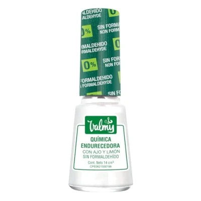 Immagine di indurente chimico per unghie Valmy con aglio e limone, senza formaldeide, trattamento smalto sbiancante 14 ml (1 unità)