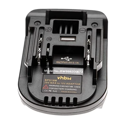 Immagine di vhbw adattatore compatibile con Black &amp; Decker utensile/batteria Per batterie 20 V Li Ion su 18 compatibili Makita dispositivi