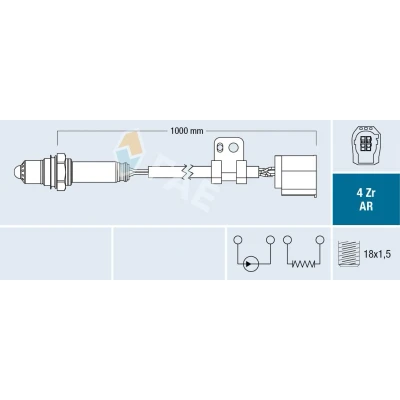 Immagine di FAE 75612 Sonda lambda MAZDA: 6 Hatchback, 5