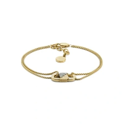 Immagine di Emporio Armani Bracciale donna in argento con chiusura a moschettone o cursore, Orchestrina gialla