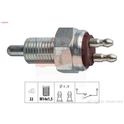 Immagine di EPS 1.860.007 Interruttore, Luce di retromarcia Made in Italy OE Equivalent FORD: Capri III, Transit Mk3 Bus
