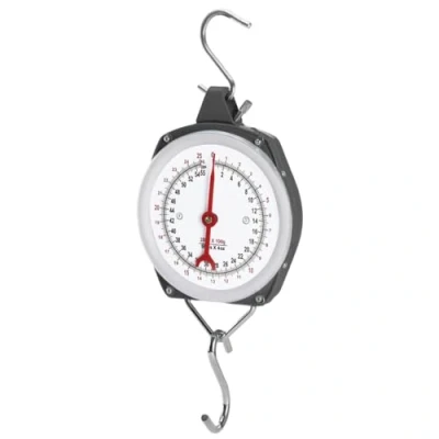 Immagine di PFIFF 103108 Bilancia rapida con corpo in metallo resistente agli urti e frontale plexiglas, due ganci acciaio inox, 150 kg