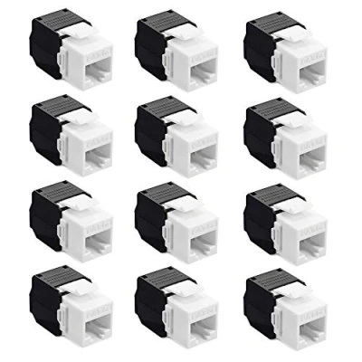 Immagine di kwmobile Connettore Cavo di Rete CAT6 Set 12x Moduli Keystone Jack con Porta RJ45 prolunga Ethernet LAN Modulo accoppiatore Cat 6 1 Gbit/s
