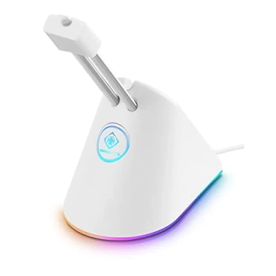 Immagine di DELTACO GAM 044 W RGB Gaming White Line WA91 Mouse Bungee 8 modalità USB C Bianco