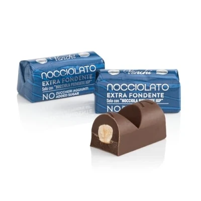 Immagine di Venchi Lingottino Nocciolato Extra Fondente NO Zuccheri Aggiunti, 1 kg Con &quot;Nocciola Piemonte IGP&quot; Intera Senza Glutine Vegano