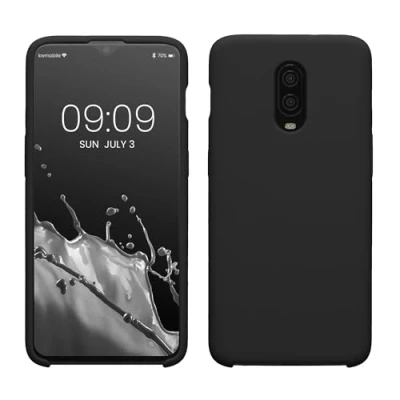 Immagine di kwmobile Cover per OnePlus 6T Custodia Back Case Smartphone in Silicone TPU Protezione Gommata nero matt