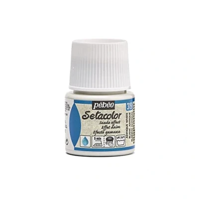 Immagine di Pebeo Setacolor tessuto vernice 45 ml 57, con colori diversi Suede Effect Antique White