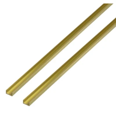 Immagine di GAH Alberts 497675 471613 Profilo a U in ottone, 1000 x 6 mm, set da 2