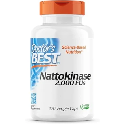 Immagine di Tudor DoctorBest, Nattokinase, 2.000 FU, 270 capsule vegane, testato in laboratorio, senza glutine, vegetariano